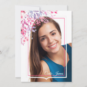 Convites Aviso de Foto de Confirmação de Primavera