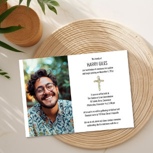 Convites Aviso de óbito com foto da Cruz Verde e Funeral