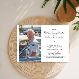 Convites Aviso de Óbito e Funeral Simples com Foto