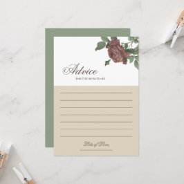 Convites Aviso para a mãe Burgundy Blush Floral Dourado Car