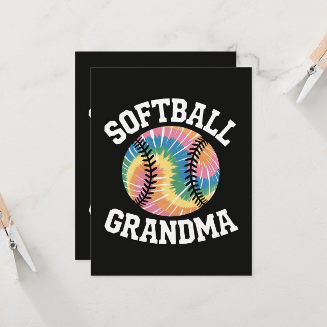 Convites Avó de Softbol (Frente/Verso In Situ)