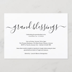 Convites Avós, avó, Chá de fraldas de neto