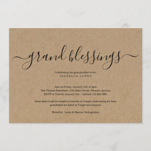 Convites Avós, avó, Chá de fraldas de neto