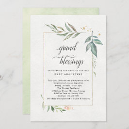 Convites Avós, avó, Chá de fraldas de neto