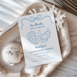 Convites Aw Shucks Ela é uma noiva Bachelorette no fim de s