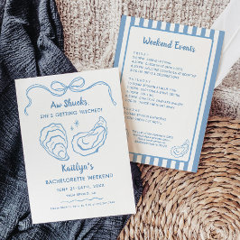 Convites Aw Shucks Oyster Bachelorette Weekend Itinerário