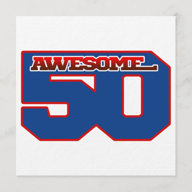 Convites awesome 50 (Frente)