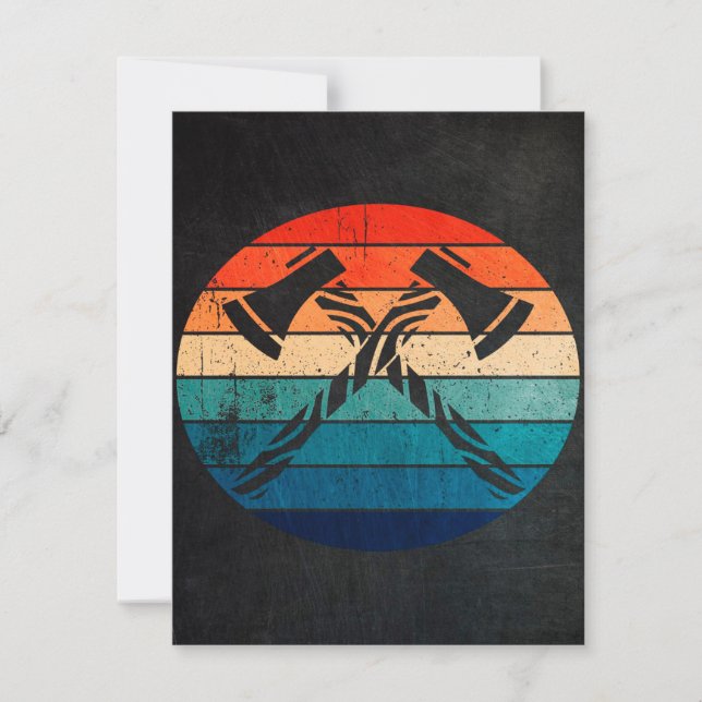 Convites Axe Throwing Hatchet (Frente)