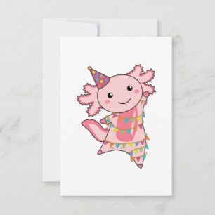 Convites Axolotl Deseja Feliz Aniversário Para Você Axolo