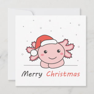 Convites Axolotl Natal Neve Animais de inverno Axolots