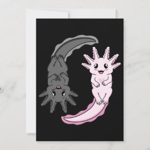 Convites Axolotl Yin Yang Kawaii Animal Axolotls Lover Owne