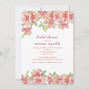 Convites Azaleas rosa -