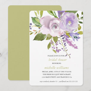 Convites Azeite  Chá de panela De Casamento Floral De Lava