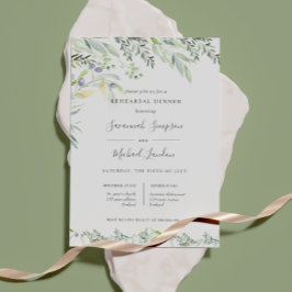 Convites Azeite pintada e Janto de ensaio verde