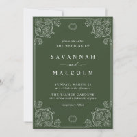 Azeite Verde Escuro | Ornamentado Vintage Style We