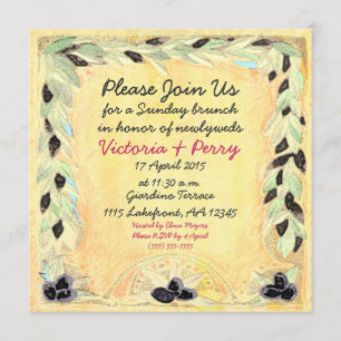 Convites Azeitona mediterrânea feita sob encomenda & almoço