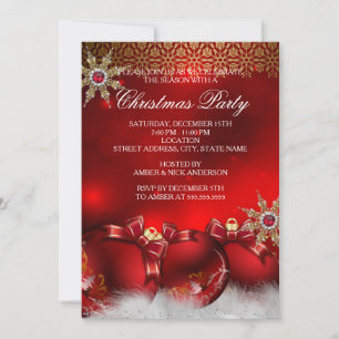 Convites Azeviche Prata Dourado Holly Bolas de Natal new4