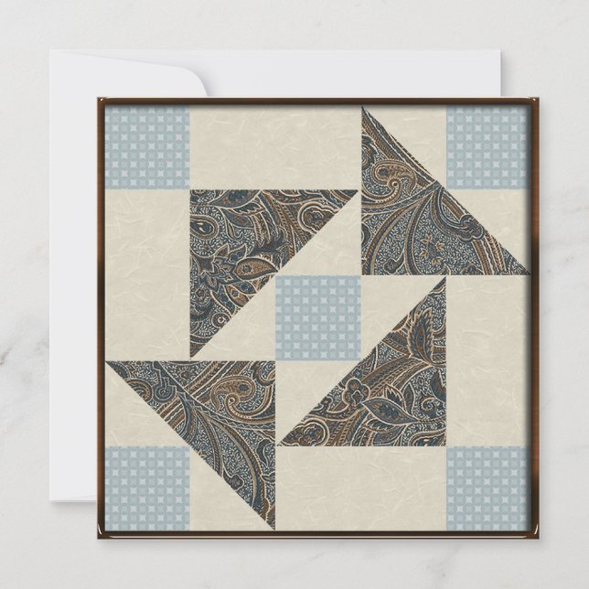 Convites Azuis e cinzas do quebra-cabeça da avó (Frente)