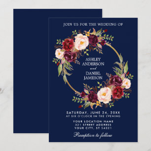 Convites Azul Azul De Casamento Borrifúndio De Água Flora