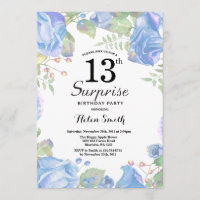 Azul Botânico Surpresa Floral 13 Aniversário