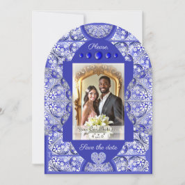 Convites Azul cerâmico de Grécia