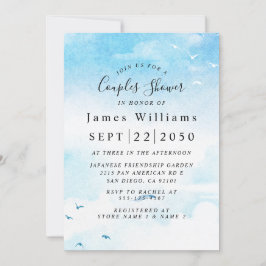 Convites Azul claro, Chá de panela de praia