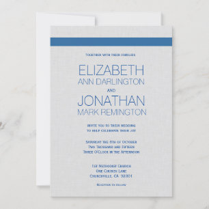 Convites Azul Clássico Moderno Simples e Prata A01A