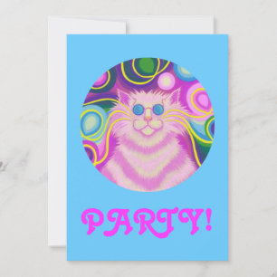 Convites Azul-convite rosa-delic-gato-delic
