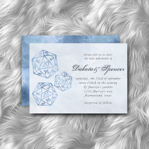 Convites Azul D20 - Crit   RPG Tabletop Fantasy Dice