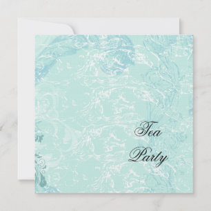 Convites Azul, Damask e Swirls