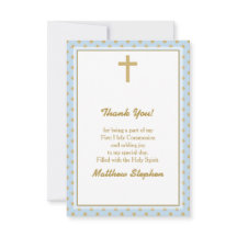 Azul de comunhão com Bolinhas Douradas