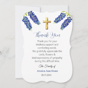 Convites Azul de Simpatia Bluebonnets Cruz Funerária Obriga