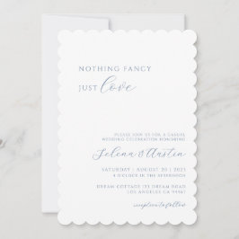 Convites Azul Desbotado Nada de Fantasias Apenas Amor 