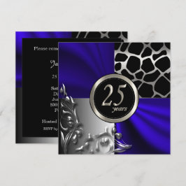 Convites Azul do 25º Aniversário | Todas as Oportunidades