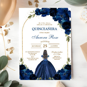 Convites Azul Douro Prata Meus Quinze Aniversário de Quinze