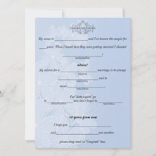 Convites Azul e Branco, Conselhos de Casamento, Comentário,