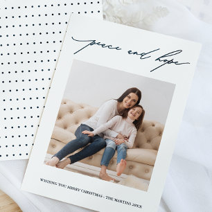 Convites Azul e Branco sobre Férias da Paz e Esperança