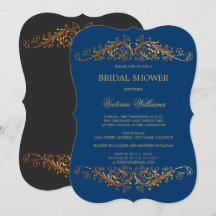 Azul Elegante Dourado