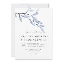 Azul etéreo | Casamento Chic Botanic Leaves