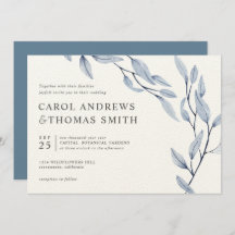 Azul etéreo | Casamento Chic Botanic Leaves