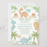 Azul Laranja Polpa Chomp Roar Dinossauro Aniversár