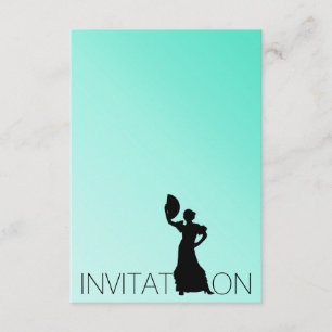 Convites Azul Latin Ombre da hortelã do dance party do