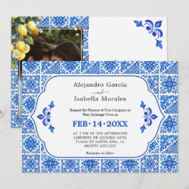 Convites 💙🍋 Azul & Limone Romance Edição de foto
