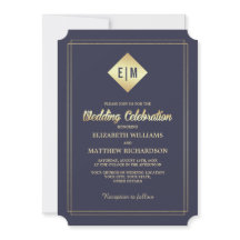 Azul Marinho | Casamento Elegante Dourado