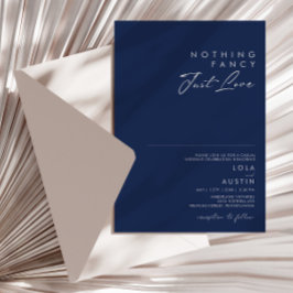 Convites Azul Marinho moderno | Casamento de Ricos de Prata