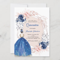 Azul Marinho Princesa Quinceañera Espanhol 15 Aniv