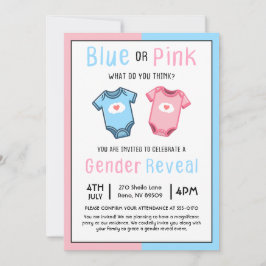 Convites Azul ou Rosa? O que você acha Revelação de Gênero