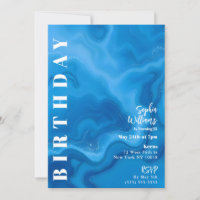 Azul-pedra-festa de aniversário