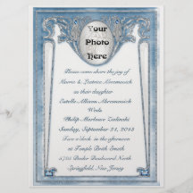 Azul Pérola - Foto (Convite de Casamento)