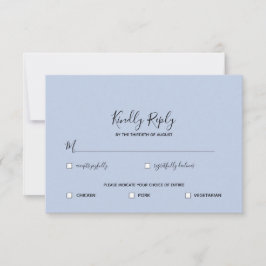 Convites Azul Prussiano + Periwinkle Aguarela Floral RSVP